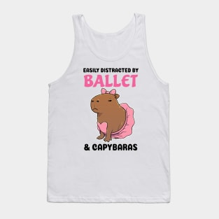 Easily Distracted by Ballet and Capybaras Tank Top